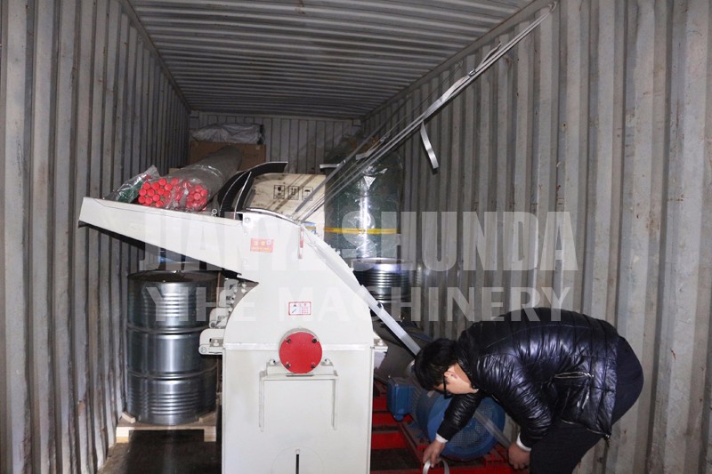 6x9ft complete particle board production line exported to Africa