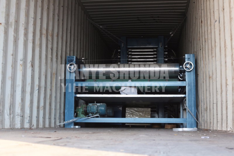 one container plywood machine exported to brazil