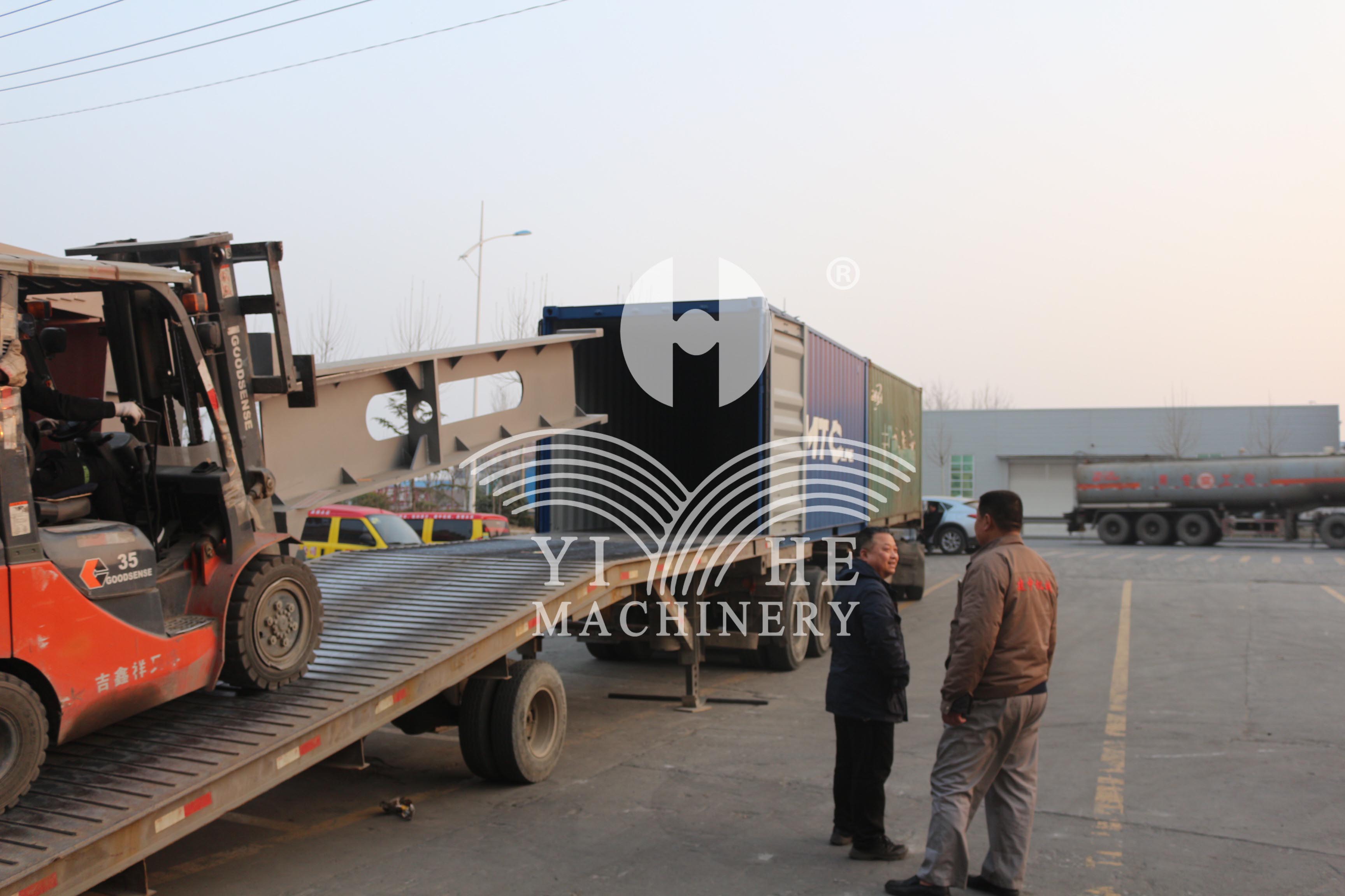 YIHE MACHINERY plywood cold press loading